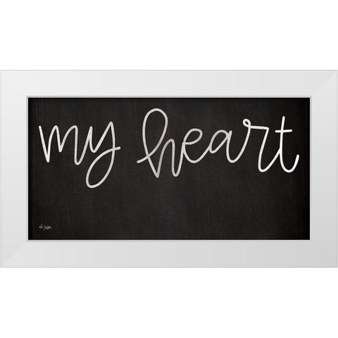 Be Still My Heart II White Modern Wood Framed Art Print by Jaxn Blvd.