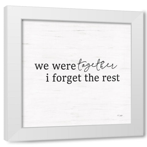 We Were Together White Modern Wood Framed Art Print by Jaxn Blvd.