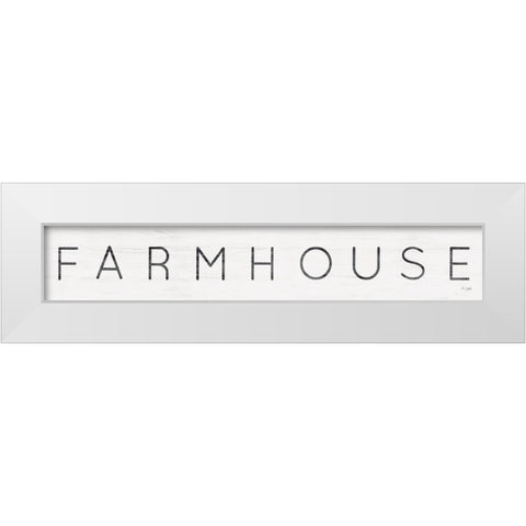 Farmhouse White Modern Wood Framed Art Print by Jaxn Blvd.