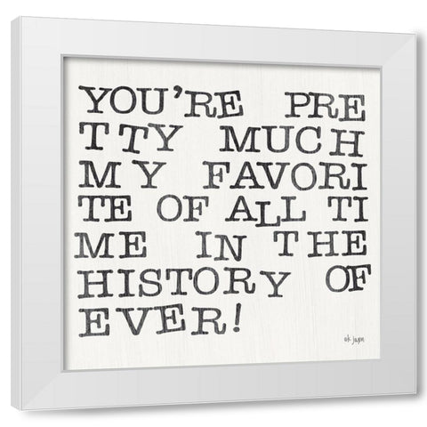 My Favorite White Modern Wood Framed Art Print by Jaxn Blvd.