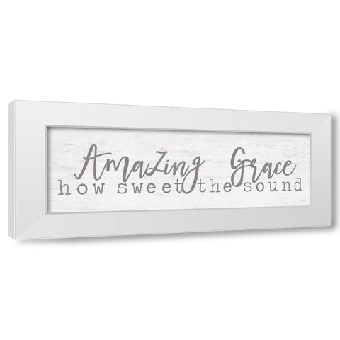 Amazing Grace White Modern Wood Framed Art Print by Jaxn Blvd.
