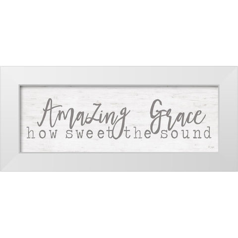 Amazing Grace White Modern Wood Framed Art Print by Jaxn Blvd.