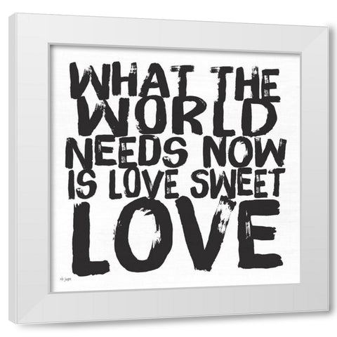 Love Sweet Love White Modern Wood Framed Art Print by Jaxn Blvd.