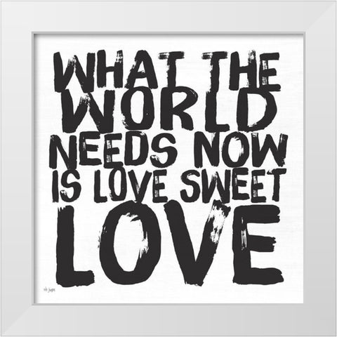 Love Sweet Love White Modern Wood Framed Art Print by Jaxn Blvd.