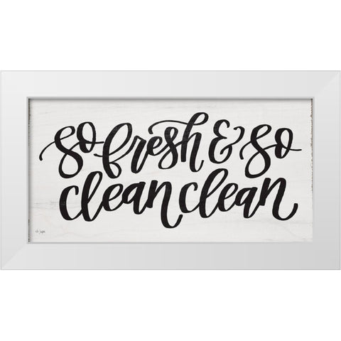 So Fresh and So Clean Clean White Modern Wood Framed Art Print by Jaxn Blvd.