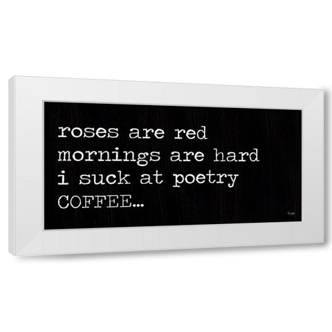 Roses Are Red White Modern Wood Framed Art Print by Jaxn Blvd.
