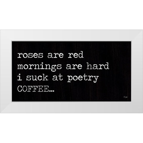 Roses Are Red White Modern Wood Framed Art Print by Jaxn Blvd.