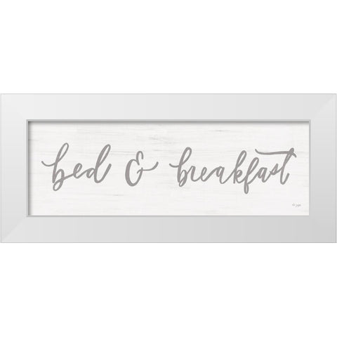 Bed and Breakfast White Modern Wood Framed Art Print by Jaxn Blvd.