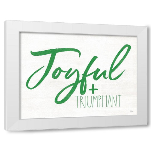 Joyful and Triumphant White Modern Wood Framed Art Print by Jaxn Blvd.