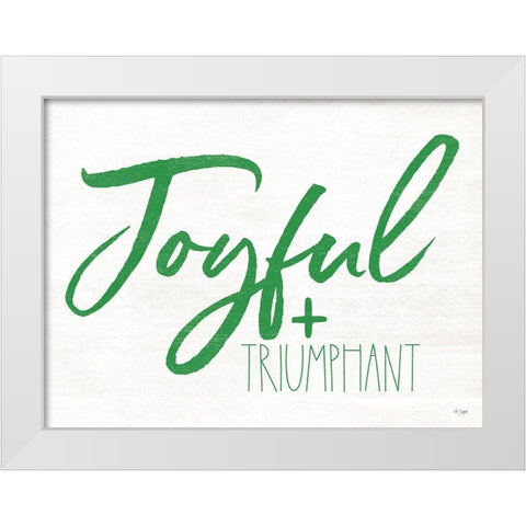 Joyful and Triumphant White Modern Wood Framed Art Print by Jaxn Blvd.