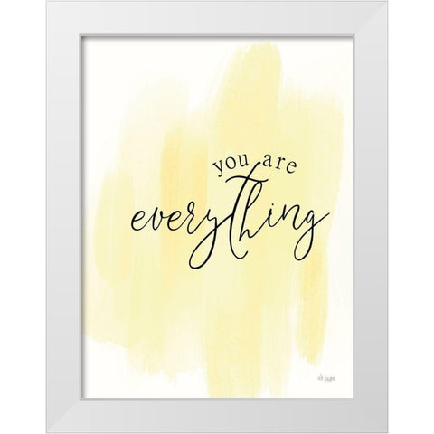 You Are My Everything White Modern Wood Framed Art Print by Jaxn Blvd.