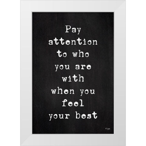 Feel Your Best White Modern Wood Framed Art Print by Jaxn Blvd.