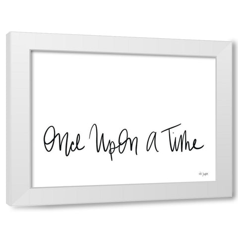 Once Upon a Time White Modern Wood Framed Art Print by Jaxn Blvd.
