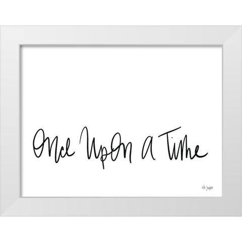 Once Upon a Time White Modern Wood Framed Art Print by Jaxn Blvd.