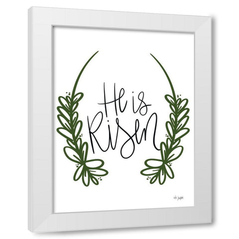He is Risen White Modern Wood Framed Art Print by Jaxn Blvd.