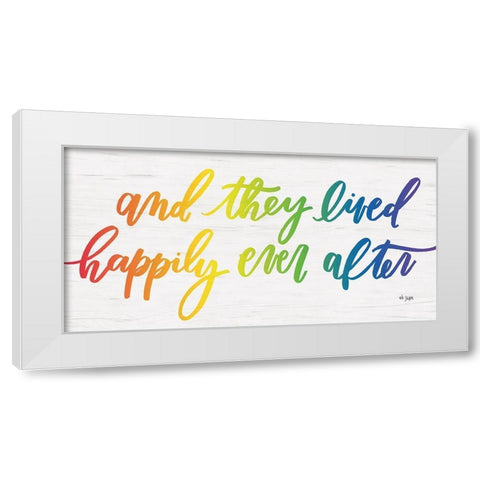 Happily Ever After White Modern Wood Framed Art Print by Jaxn Blvd.