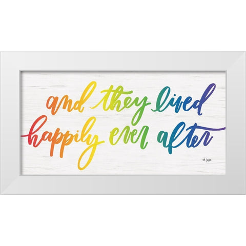 Happily Ever After White Modern Wood Framed Art Print by Jaxn Blvd.
