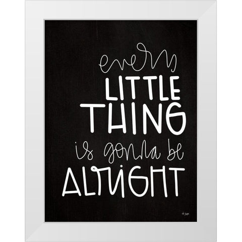 Every Little Thing White Modern Wood Framed Art Print by Jaxn Blvd.