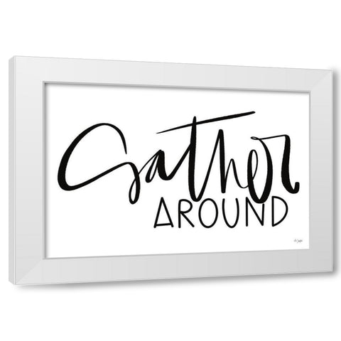 Gather Around White Modern Wood Framed Art Print by Jaxn Blvd.