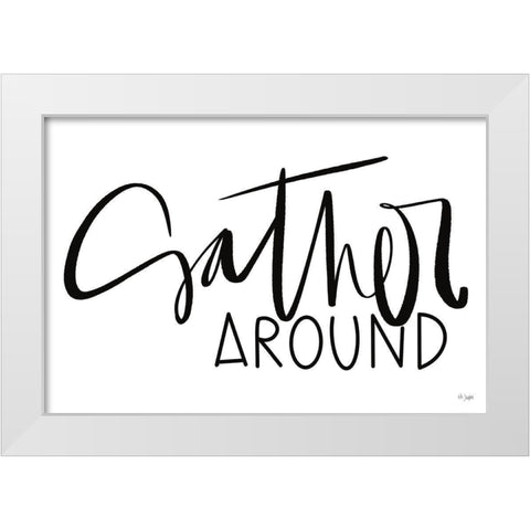 Gather Around White Modern Wood Framed Art Print by Jaxn Blvd.