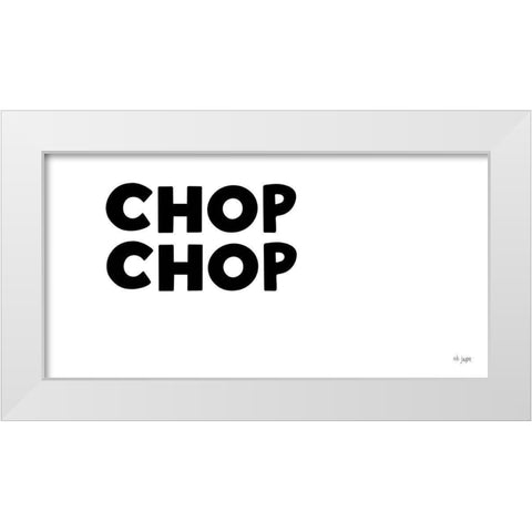 Chop-Chop White Modern Wood Framed Art Print by Jaxn Blvd.