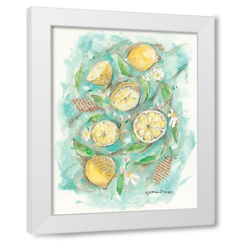 Make Lemonade White Modern Wood Framed Art Print by Mingo, Jessica