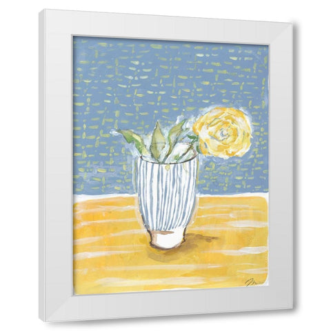 Rose in Glass I White Modern Wood Framed Art Print by Mingo, Jessica