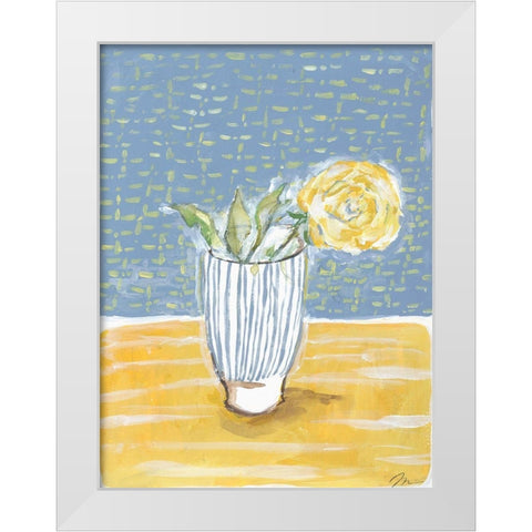 Rose in Glass I White Modern Wood Framed Art Print by Mingo, Jessica