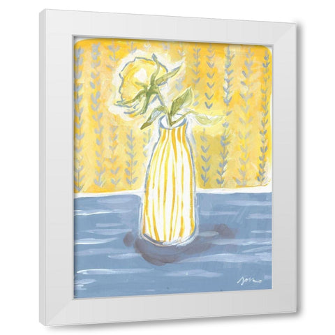 Rose in Glass II White Modern Wood Framed Art Print by Mingo, Jessica