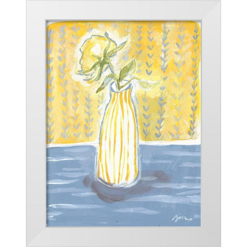 Rose in Glass II White Modern Wood Framed Art Print by Mingo, Jessica