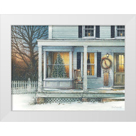 December Glow White Modern Wood Framed Art Print by Rossini, John