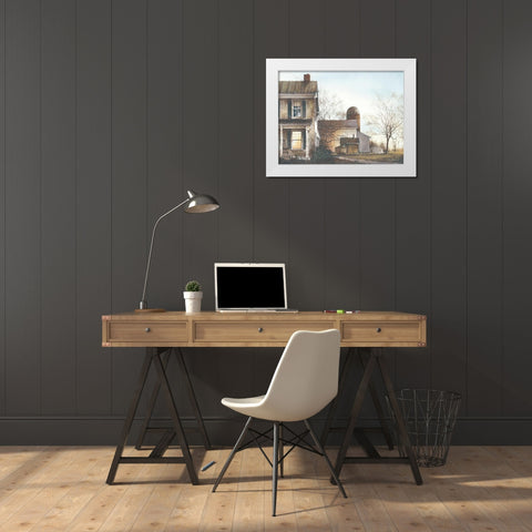 Evening Light White Modern Wood Framed Art Print by Rossini, John
