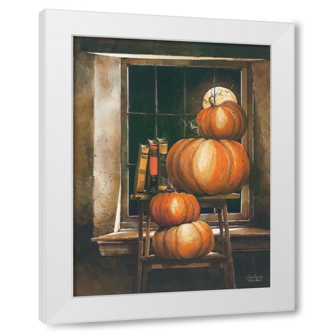 Stacked White Modern Wood Framed Art Print by Rossini, John