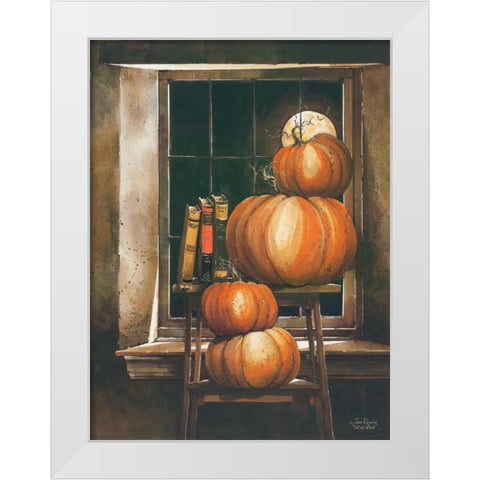 Stacked White Modern Wood Framed Art Print by Rossini, John