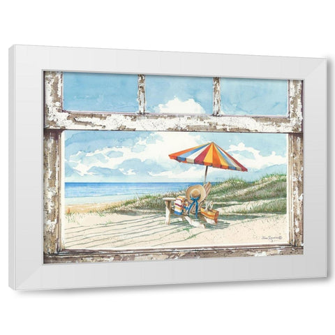Weathered View White Modern Wood Framed Art Print by Rossini, John