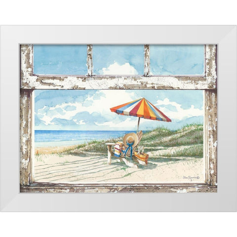 Weathered View White Modern Wood Framed Art Print by Rossini, John