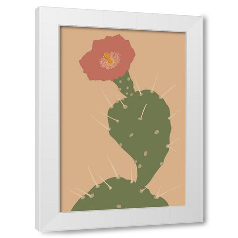Pretty Prickle 1 White Modern Wood Framed Art Print by Kamdon Kreations