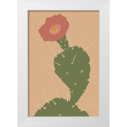 Pretty Prickle 1 White Modern Wood Framed Art Print by Kamdon Kreations