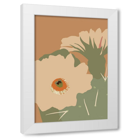 Pretty Prickle 2 White Modern Wood Framed Art Print by Kamdon Kreations