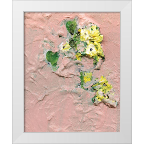 Trampled Beauty White Modern Wood Framed Art Print by Kamdon Kreations