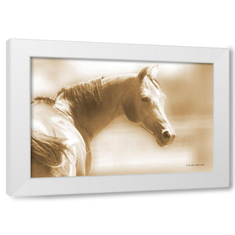 Rose I Sepia White Modern Wood Framed Art Print by Brooks, Kari