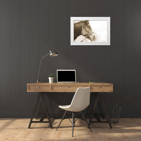 Sepia Thunder White Modern Wood Framed Art Print by Brooks, Kari