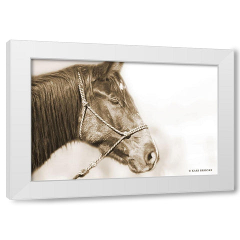 Sepia Thunder White Modern Wood Framed Art Print by Brooks, Kari