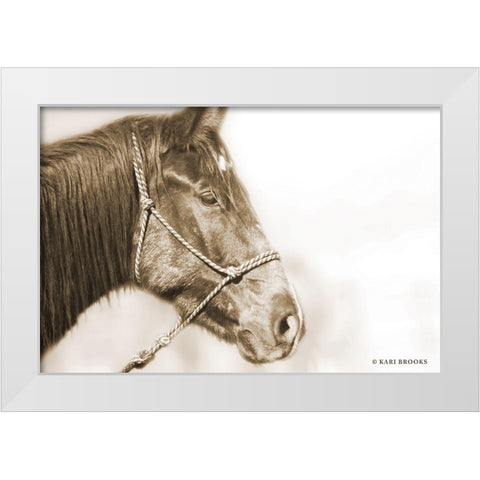 Sepia Thunder White Modern Wood Framed Art Print by Brooks, Kari
