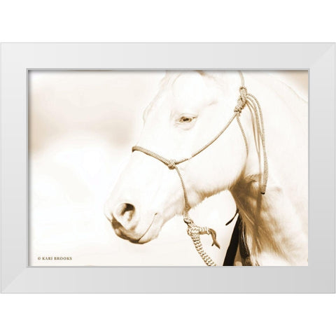 Sepia Medicine Man White Modern Wood Framed Art Print by Brooks, Kari