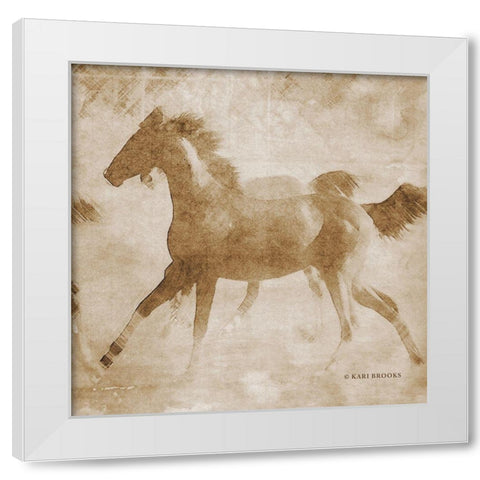 Running Fowl I White Modern Wood Framed Art Print by Brooks, Kari
