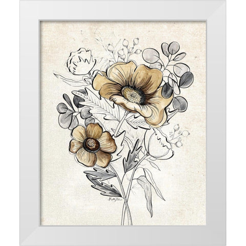 Serene Bouquet 1 White Modern Wood Framed Art Print by Talent, Kelley
