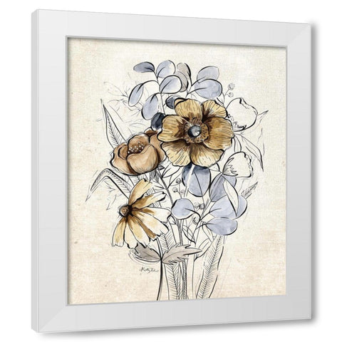 Serene Bouquet 2 White Modern Wood Framed Art Print by Talent, Kelley