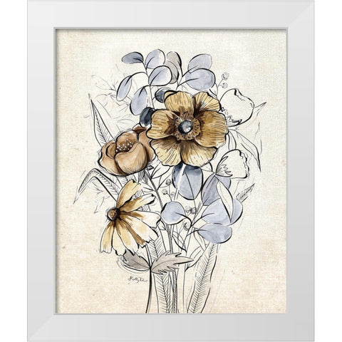 Serene Bouquet 2 White Modern Wood Framed Art Print by Talent, Kelley
