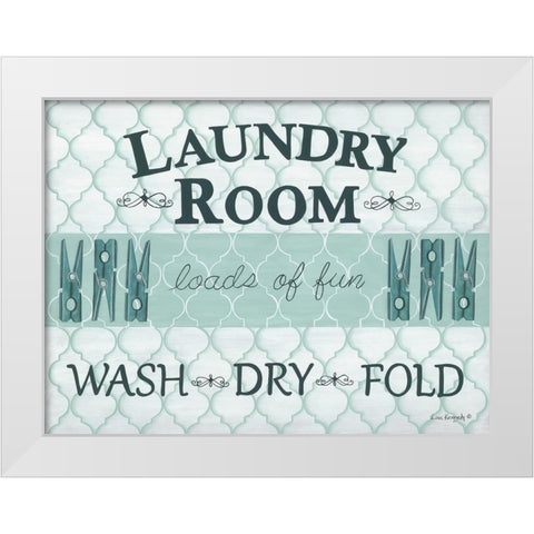 Loads of Fun White Modern Wood Framed Art Print by Kennedy, Lisa